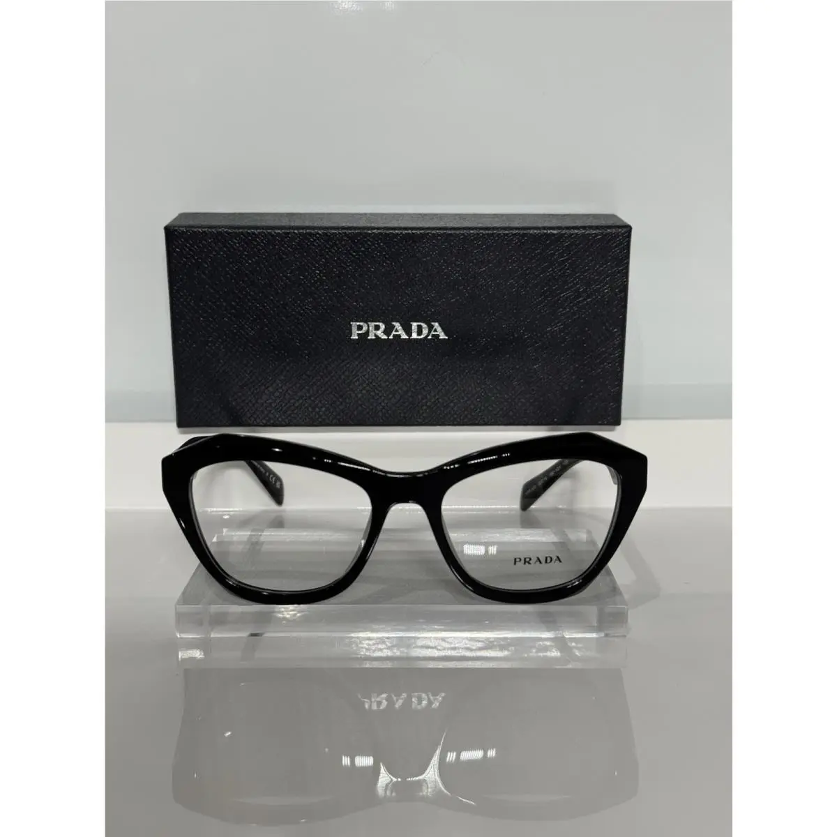 Prada Vpra20 16K-1O1 Black Acetate Woman’s Acetate Eyeglasses 52mm