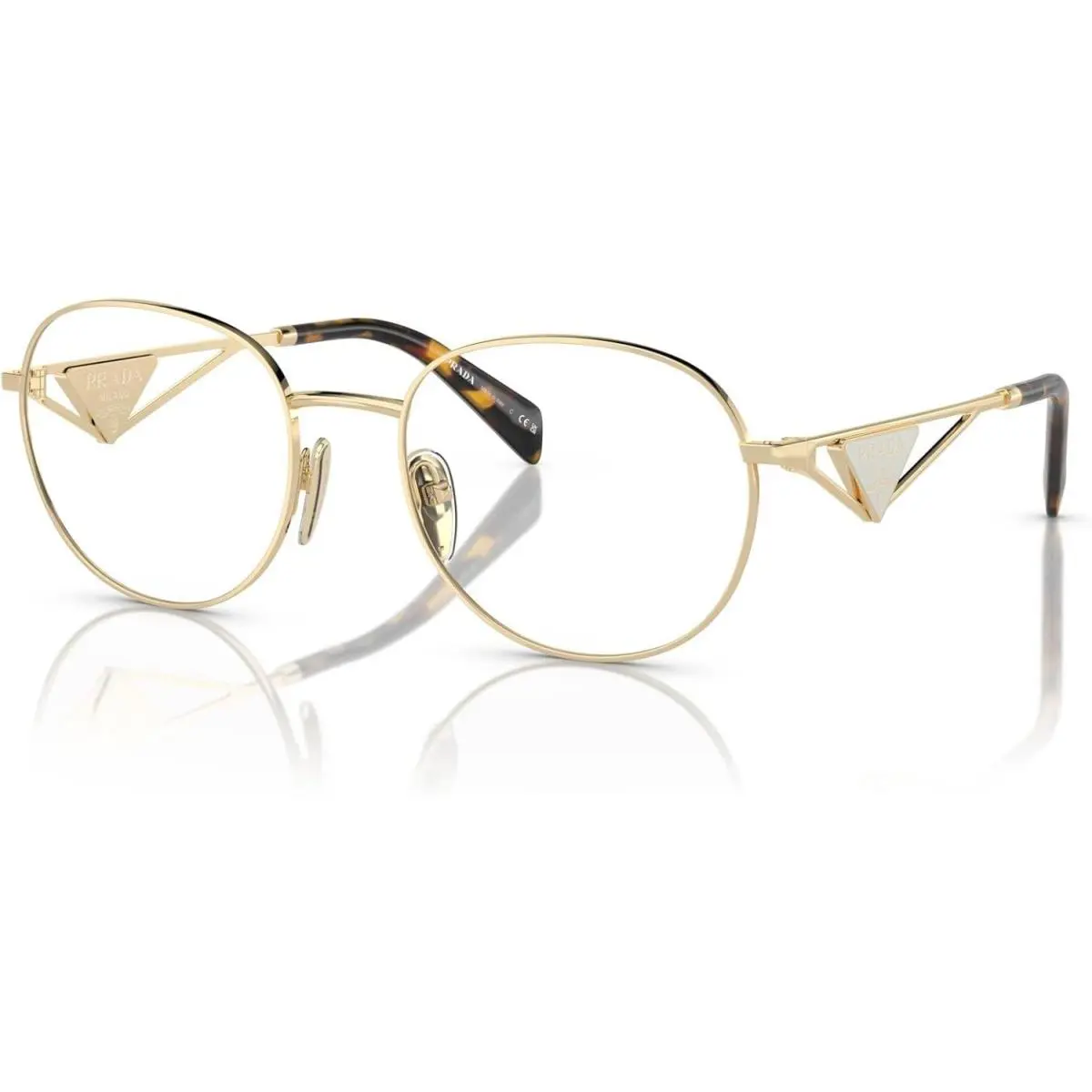 Prada Eyeglasses Pra 50V Zvn 1O1 52mm Pale Gold / Demo Lens