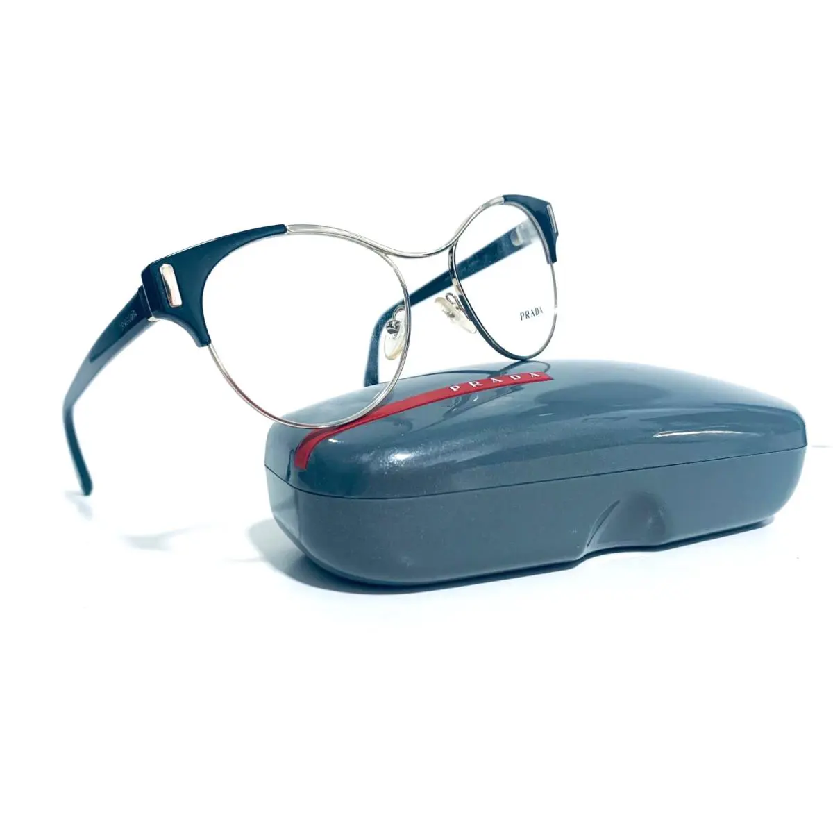 Prada Vpr 61T 1AB-1O1 Gold Black Round RX Eyeglasses 52-18-135 MM Italy VPR61T