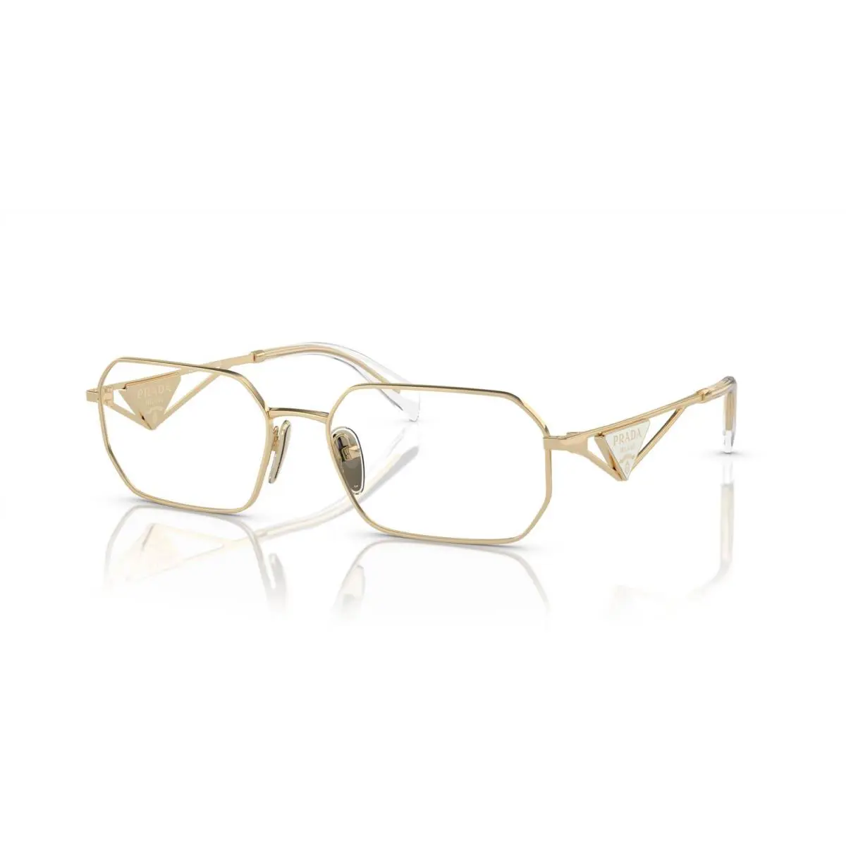 Prada Eyeglasses Pra 53V Zvn 1O1 54mm Pale Gold / Demo Lens
