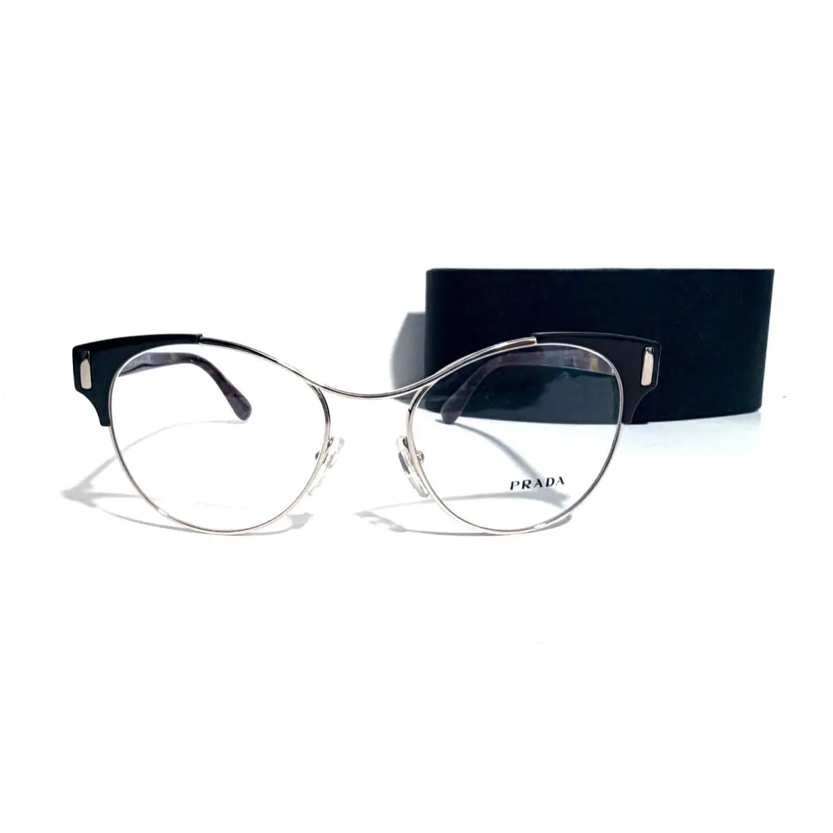 Prada Vpr 61T DHO-1O1 Gold Brown Round RX Eyeglasses 52-18-135 MM Italy VPR61T