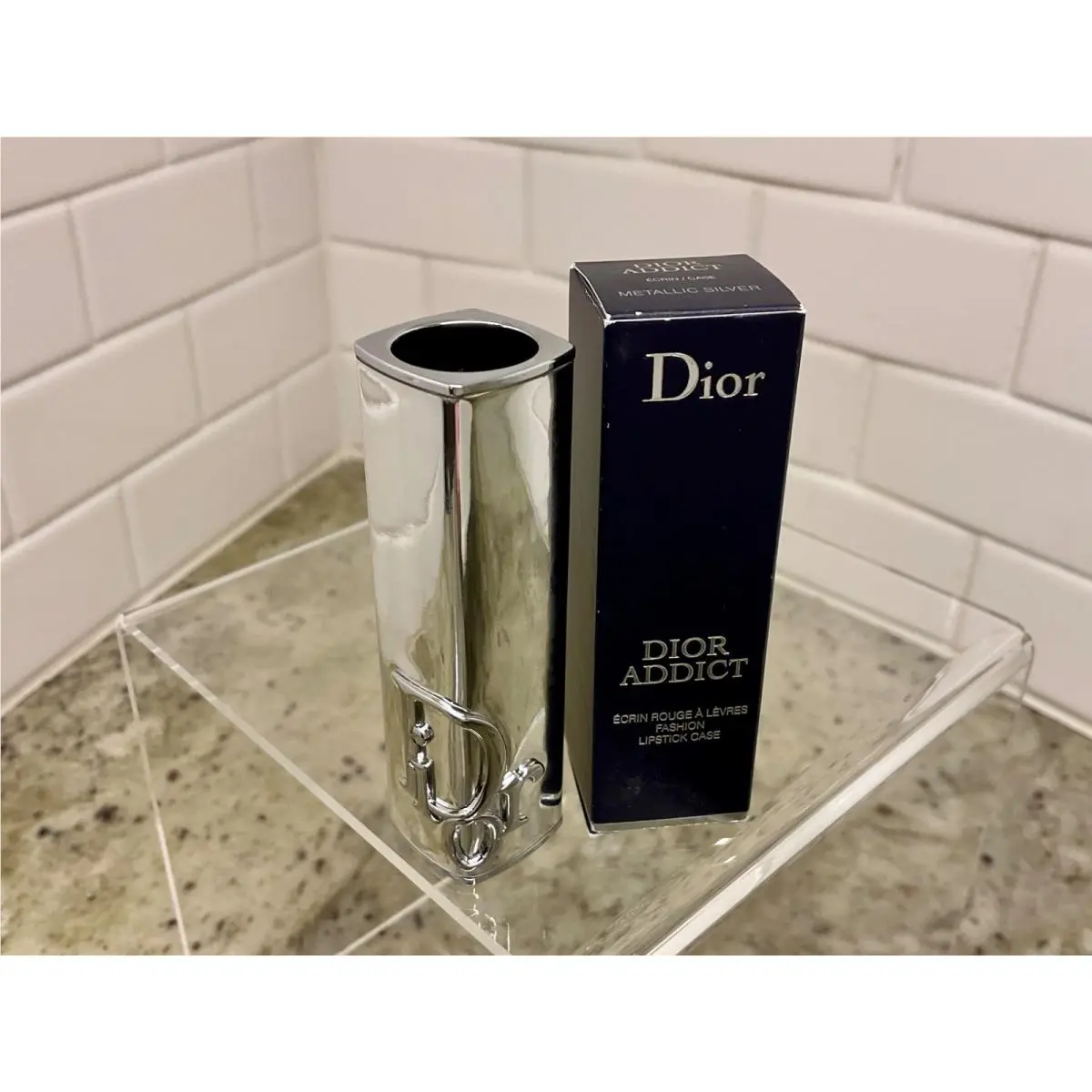 Addict Fashion Lipstick Case METALLIC SILVER by Dior