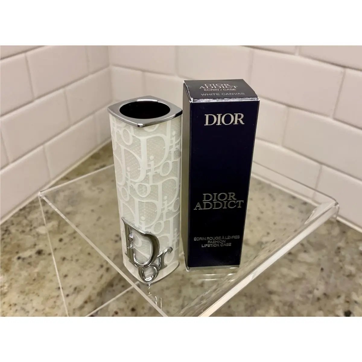 Addict Fashion Lipstick Case WHITE CANVAS by Dior