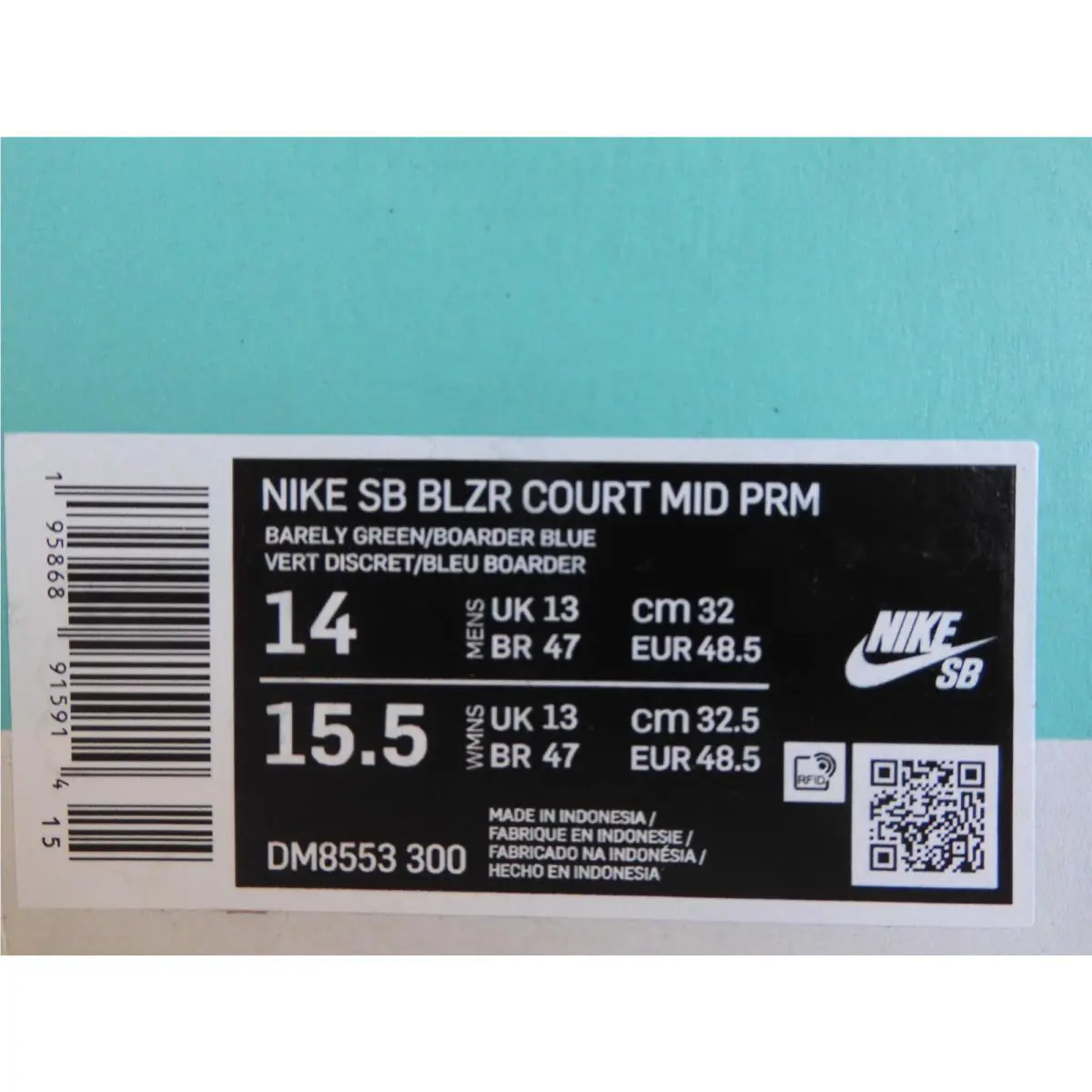 Nike shoes - Nike SB - DM8553-300 - Barely Green/Boarder Blue 3