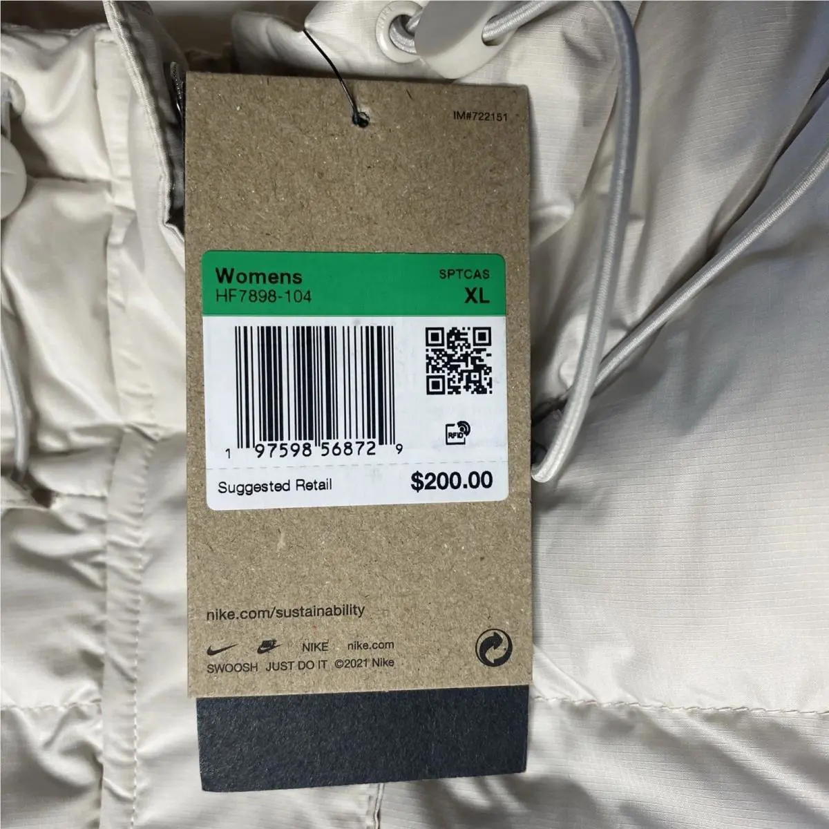 Nike clothing - HF7898104 - HF7898104 - Ivory (UPC: 0197598568729) 2