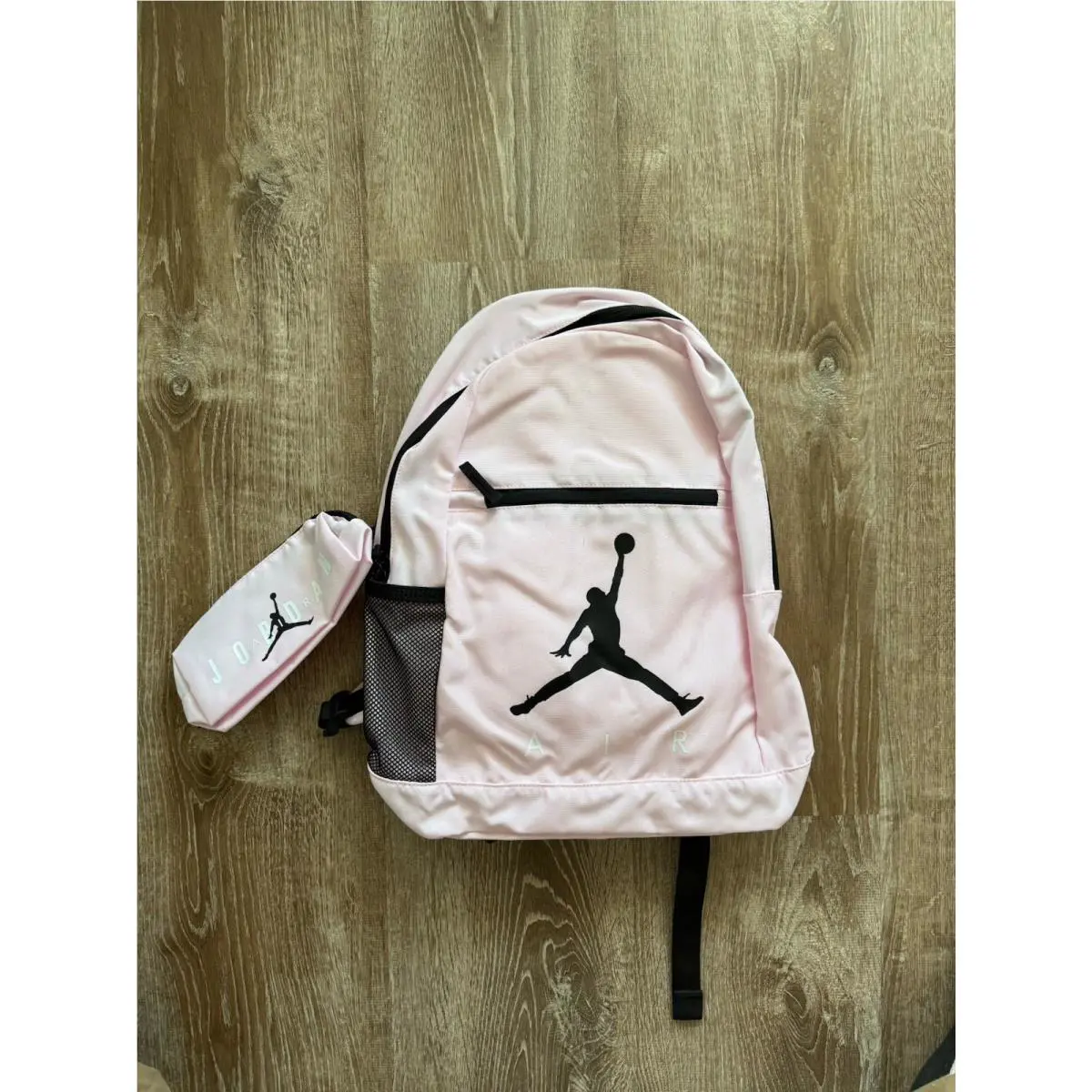 Nike Air Jordan Kids Backpack Bag with Pencil Case Pink 9A0503-A9Y Bookbag
