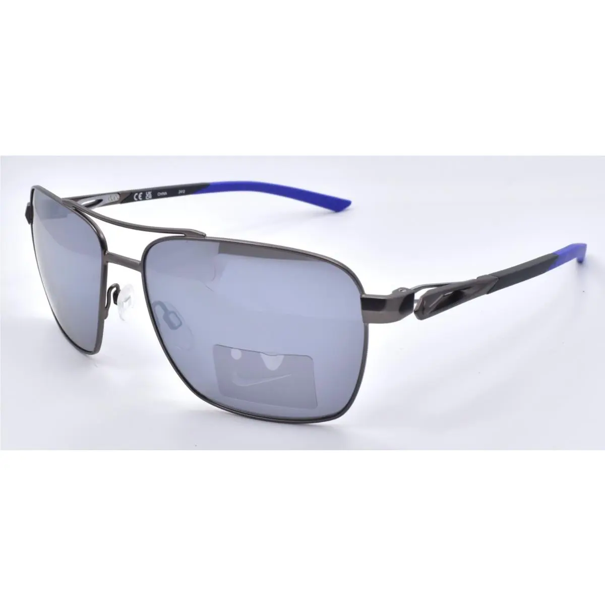 Nike Club Premier DQ0798 993 Aviator Sunglasses Gunmetal / Gray Flash