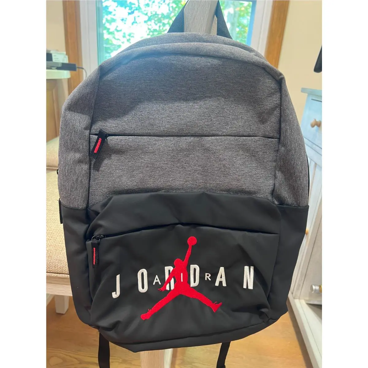 Nike Air Jordan Pivot Backpack Travel Gym Bag School Heather Gray Size Large