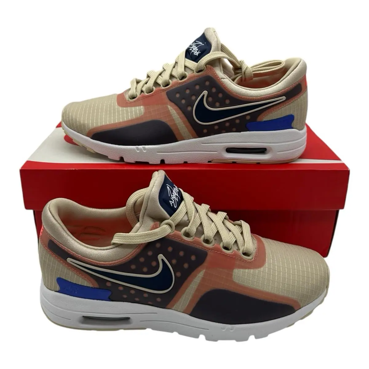 Nike Air Max Zero SI Shoes Women 8.5 Oatmeal Athletic Fashion Sneaker 881173 101 - Beige