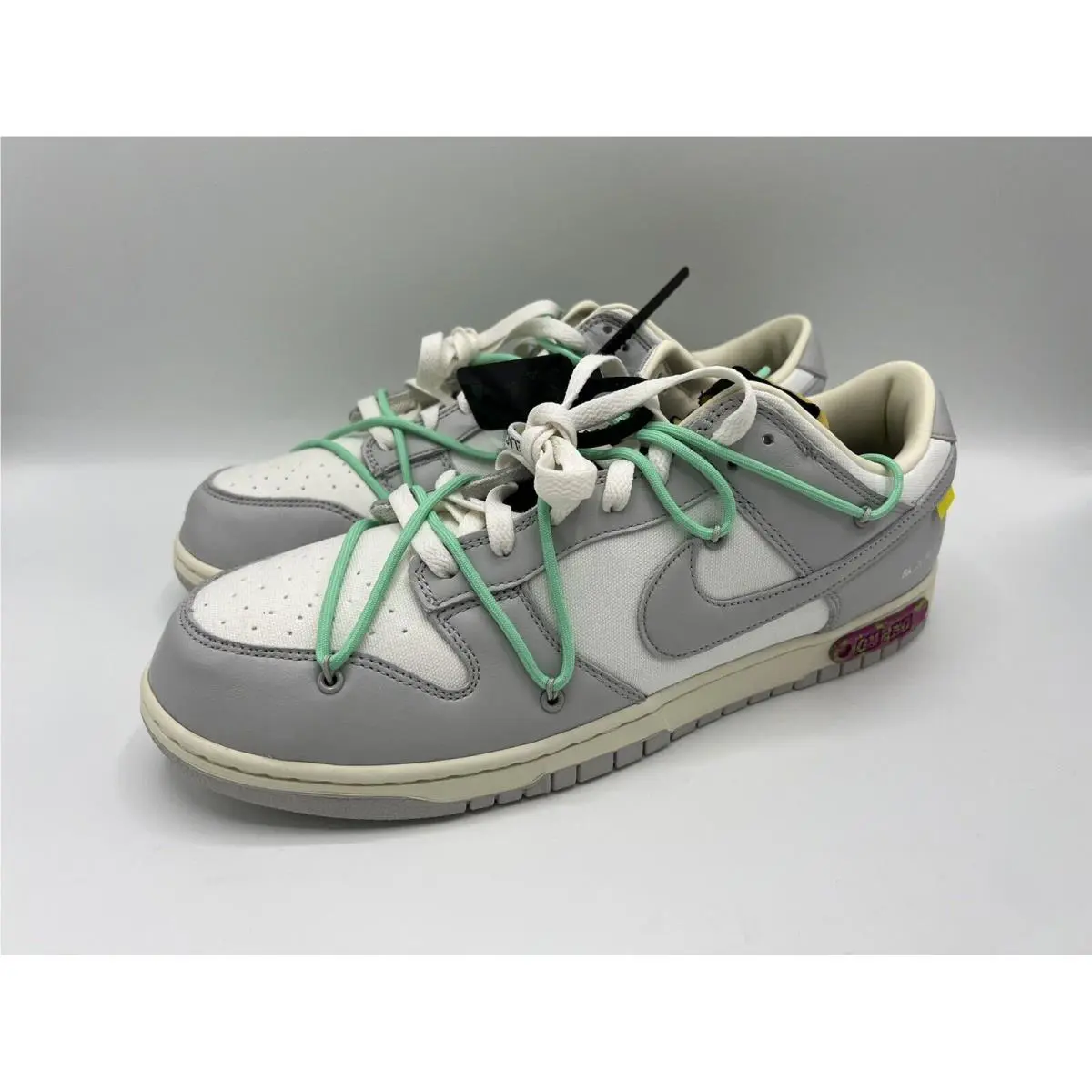 Nike Dunk Low Off-white `lot 04 Of 50` Sail/neutral Grey-green Glow Dear Summer