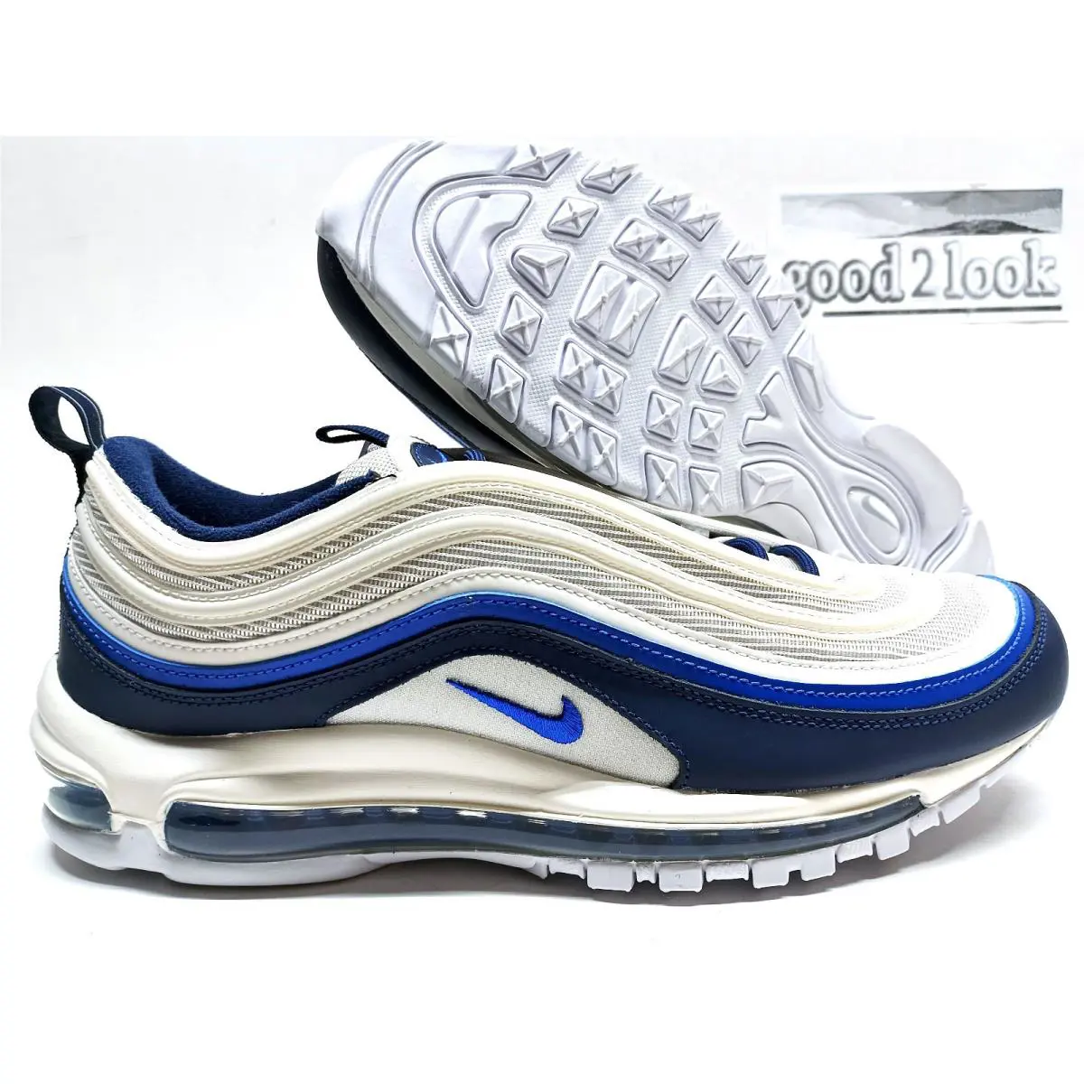 Nike Air Max 97 BY You White/black-royal Size Women 11.5 Men 10 FJ8894-900