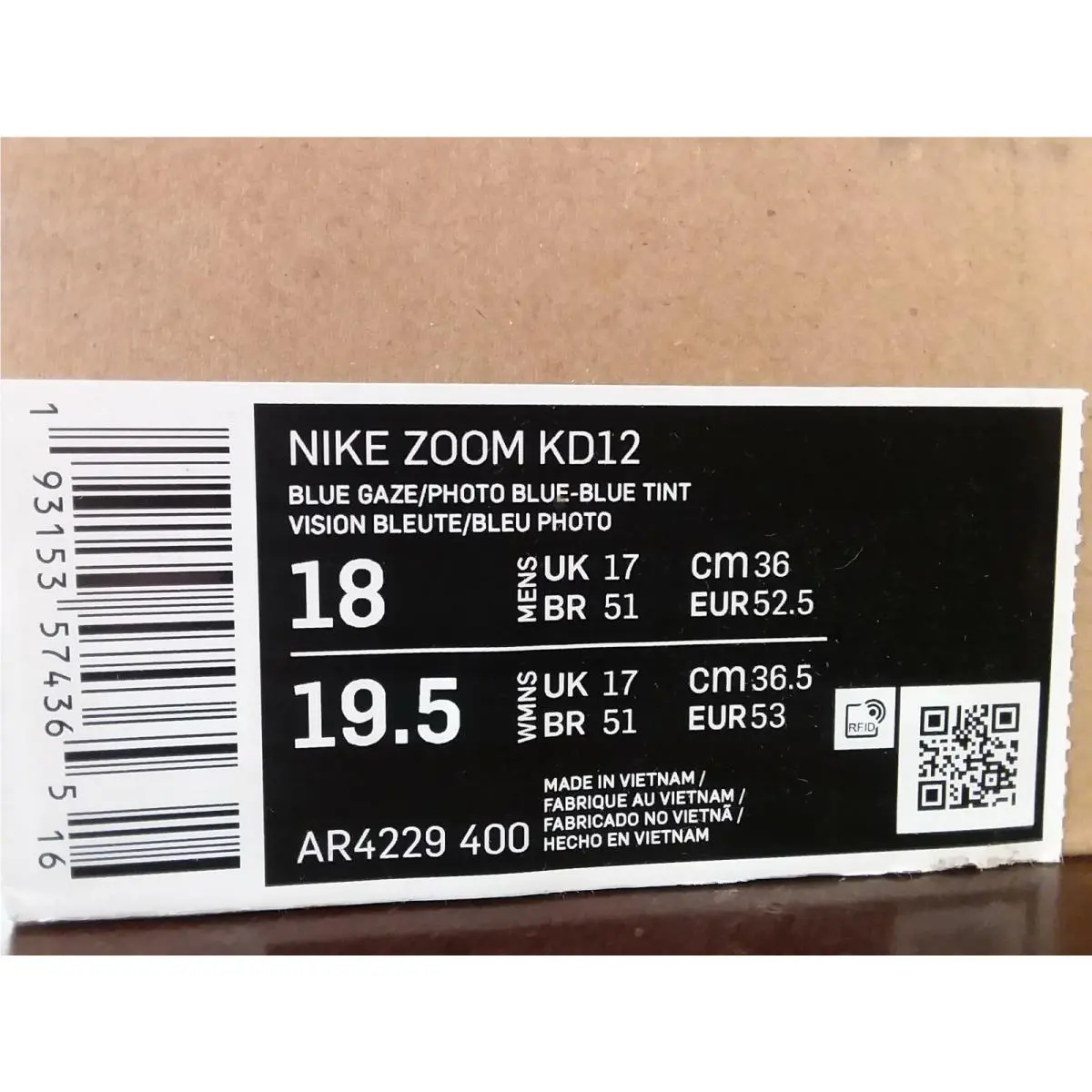 Nike shoes - Nike KD 12 - AR4229-400 - Blue (UPC: 0193153574280) 4