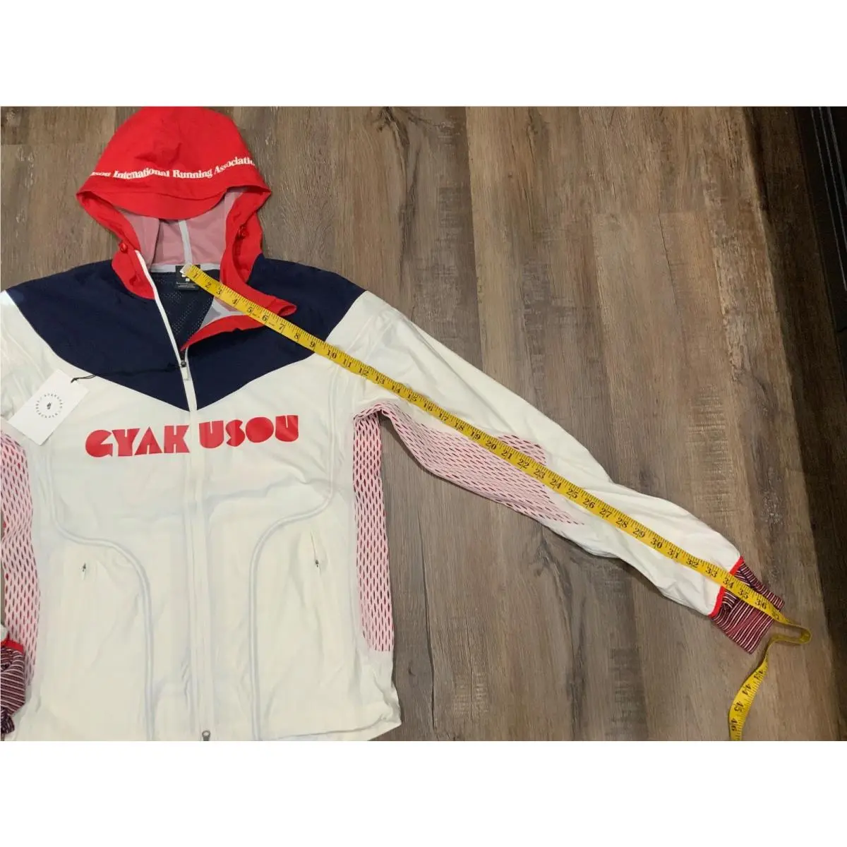 Nike clothing - Nike x Gyakusou Running Jacket - White / Blue - Red (UPC: 194272898363) 8