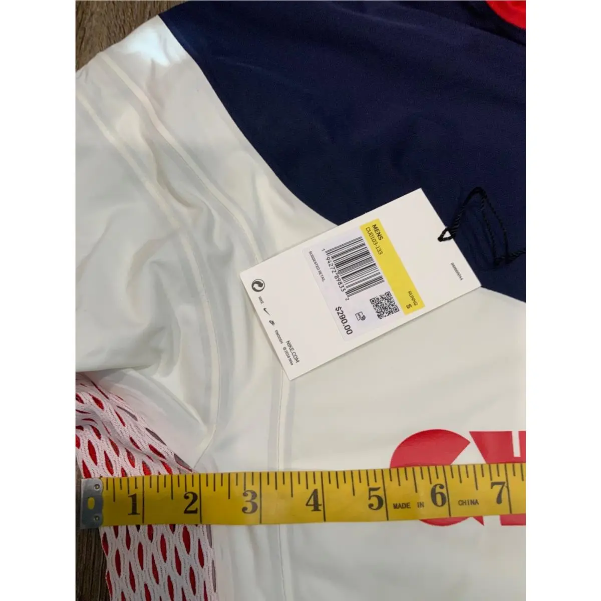 Nike clothing - Nike x Gyakusou Running Jacket - White / Blue - Red (UPC: 194272898363) 4