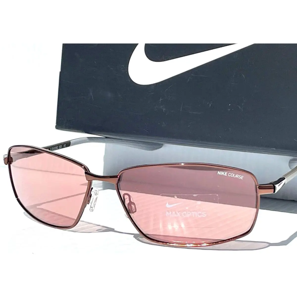 Nike Pivot Six Walnut Brown Frame Course Flash Electric Sunglass EV1092 220
