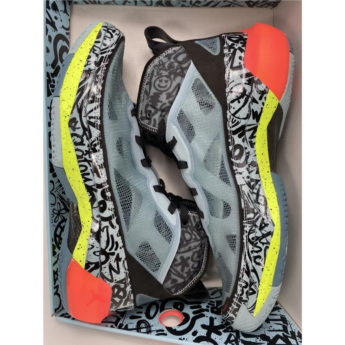 Nike shoes - Nike Air Jordan XXXVII - Air XXXVII - DV3142 367 - Ocean Cube/Flash Crimson-Volt (UPC: 196150222116) 5