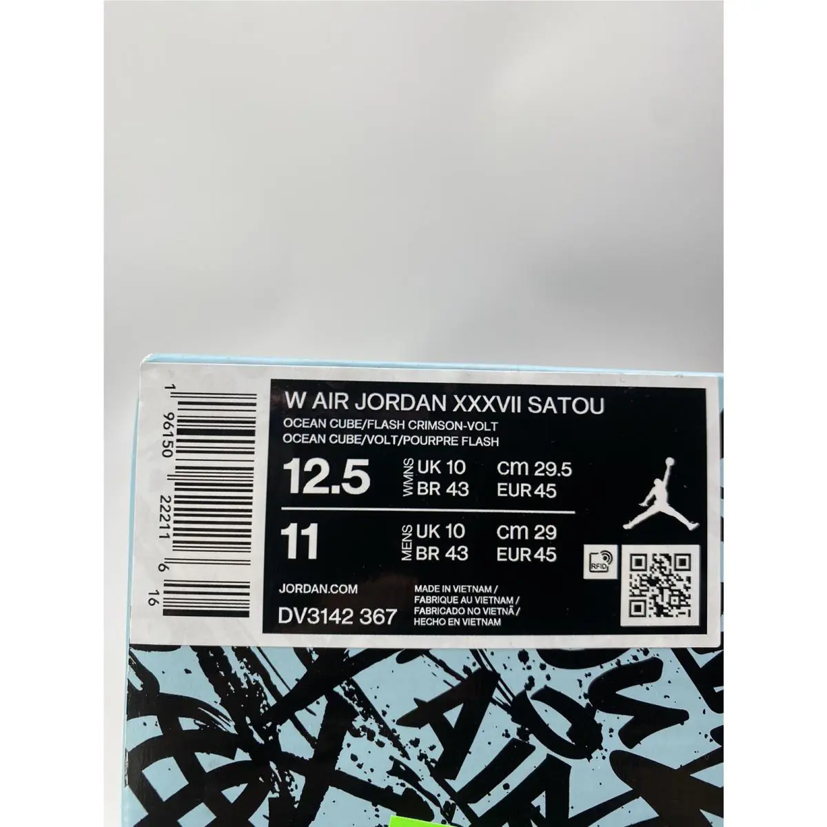 Nike shoes - Nike Air Jordan XXXVII - Air XXXVII - DV3142 367 - Ocean Cube/Flash Crimson-Volt (UPC: 196150222116) 6