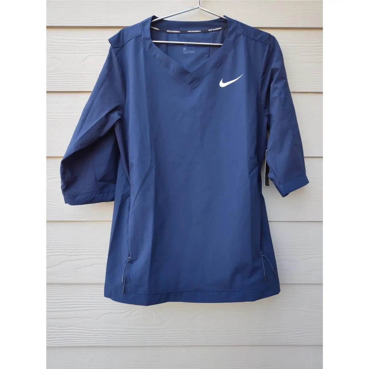 Nike Mens Size Small Baseball 3/4 Sleeve Jacket Blue Winbreaker 897383-419