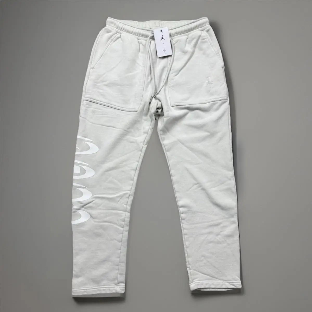 Air Jordan Travis Scott Pants Mens Medium M Light Bone White Fleece Cactus Jack by Nike