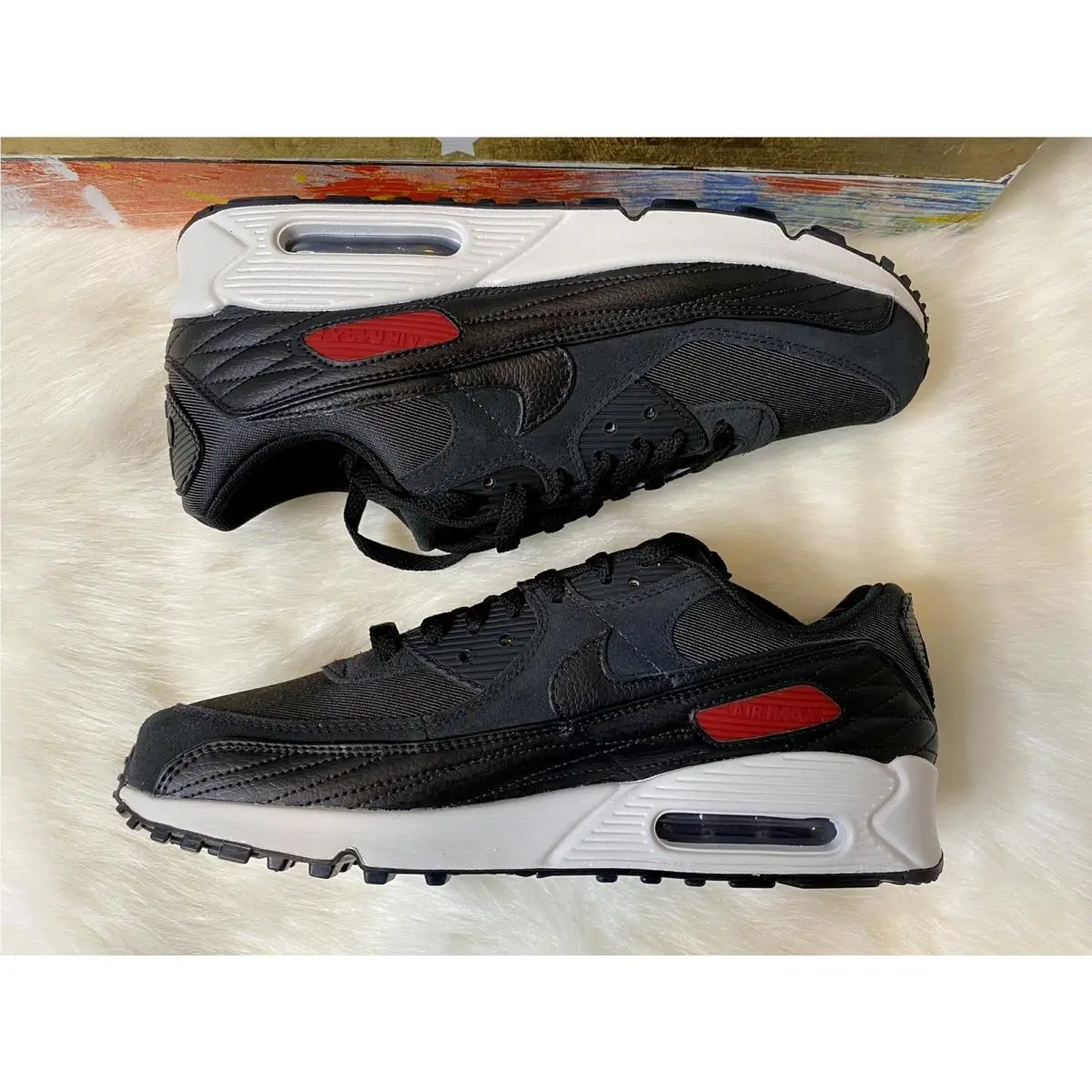 Nike shoes - Nike By You ID Air Max 90 - DJ3176-991 - Black, Red 1