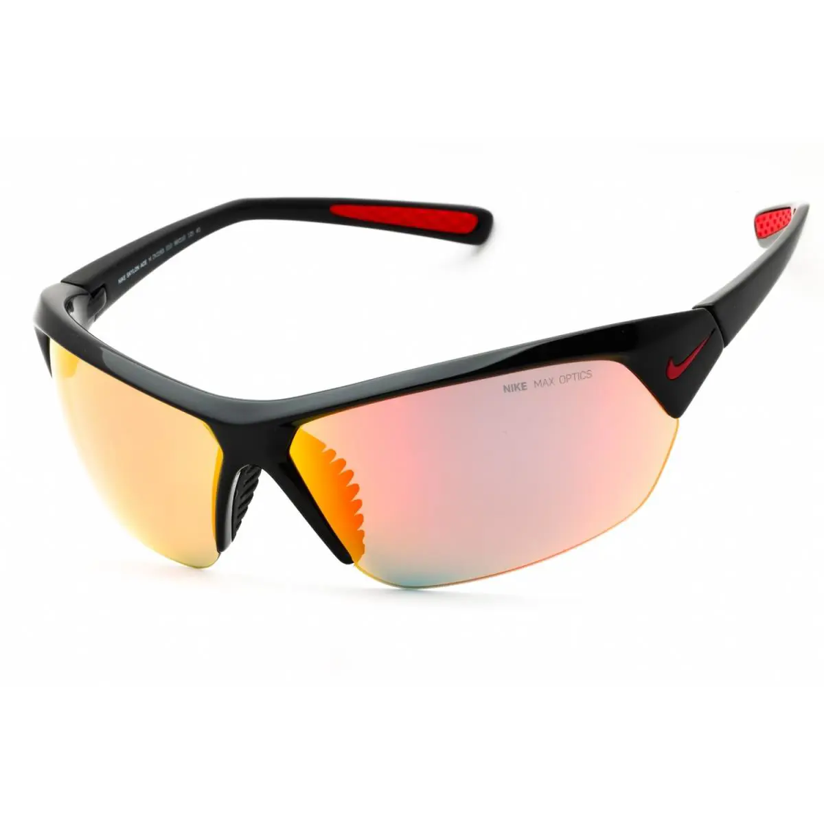 Nike Skylon Ace M MI DV2163 010 Sunglasses Black Frame Red Mirror Lenses 69mm - Frame: Black, Lens: Red