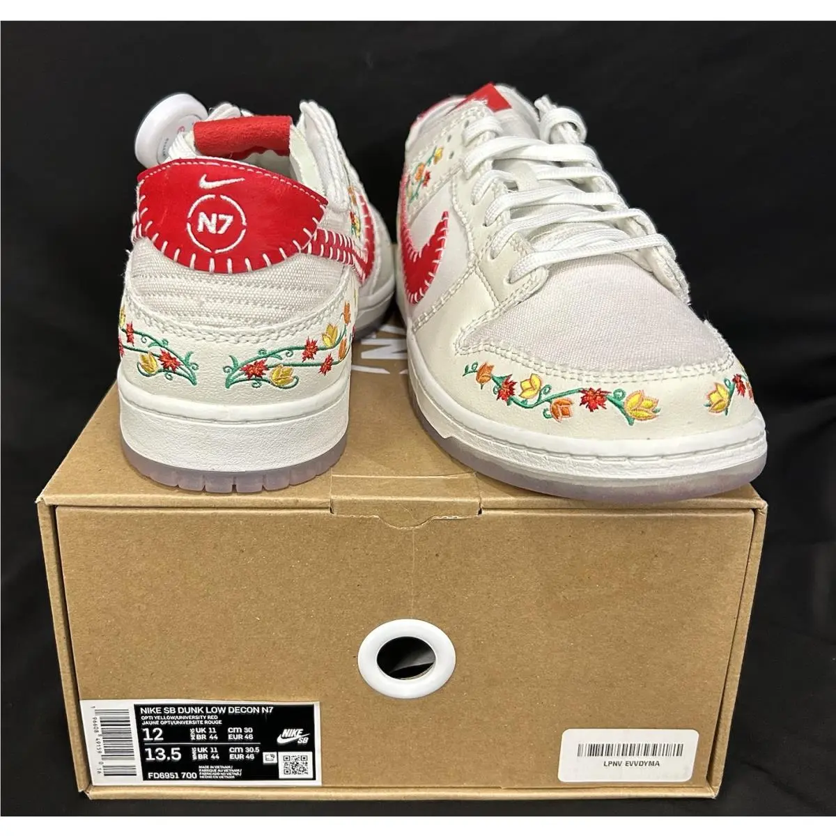 Size 10.5 - Nike Dunk Decon SB Low N7 - Sail University Red