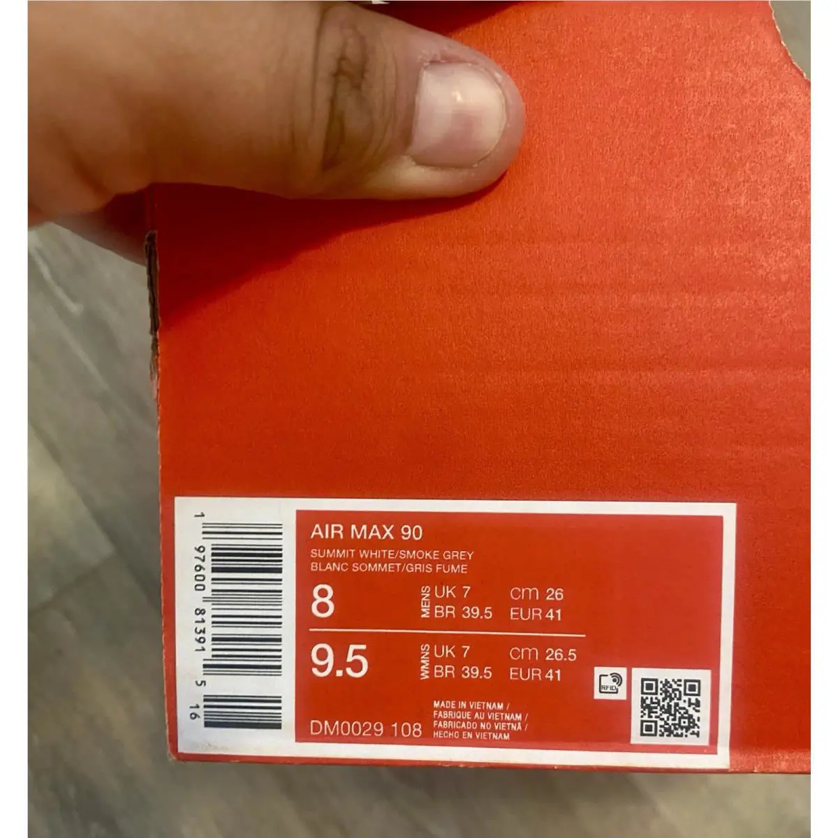 Nike shoes - Nike Air Max 90 - Air Max - DM0029-108 - White / Safety Orange / Dark Smoke Grey (UPC: 197600813915) 10