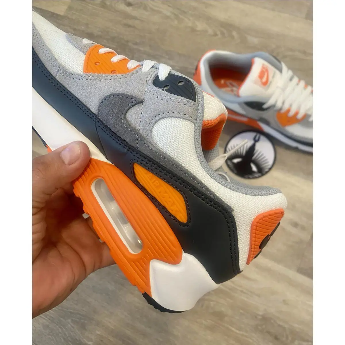 Nike shoes - Nike Air Max 90 - Air Max - DM0029-108 - White / Safety Orange / Dark Smoke Grey (UPC: 197600813915) 1