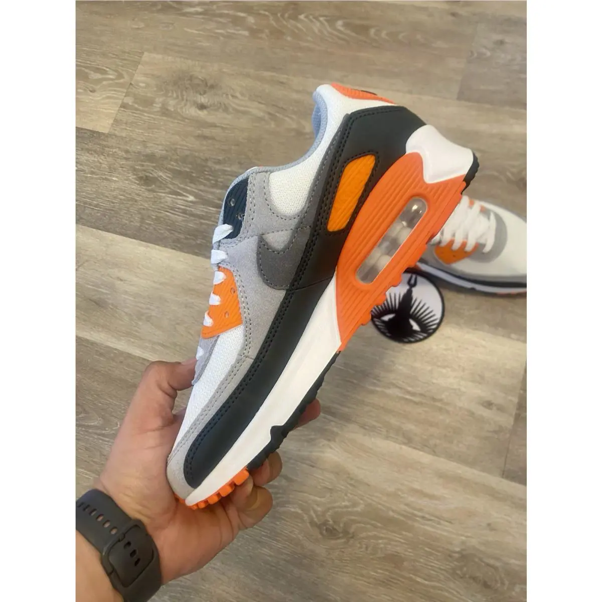 Nike shoes - Nike Air Max 90 - Air Max - DM0029-108 - White / Safety Orange / Dark Smoke Grey (UPC: 197600813915) 3