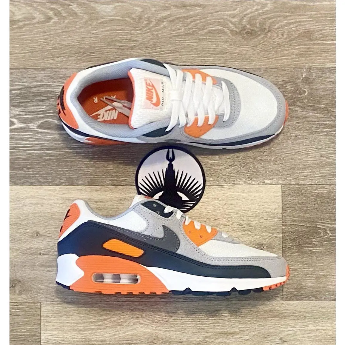 Nike shoes - Nike Air Max 90 - Air Max - DM0029-108 - White / Safety Orange / Dark Smoke Grey (UPC: 197600813915) 5