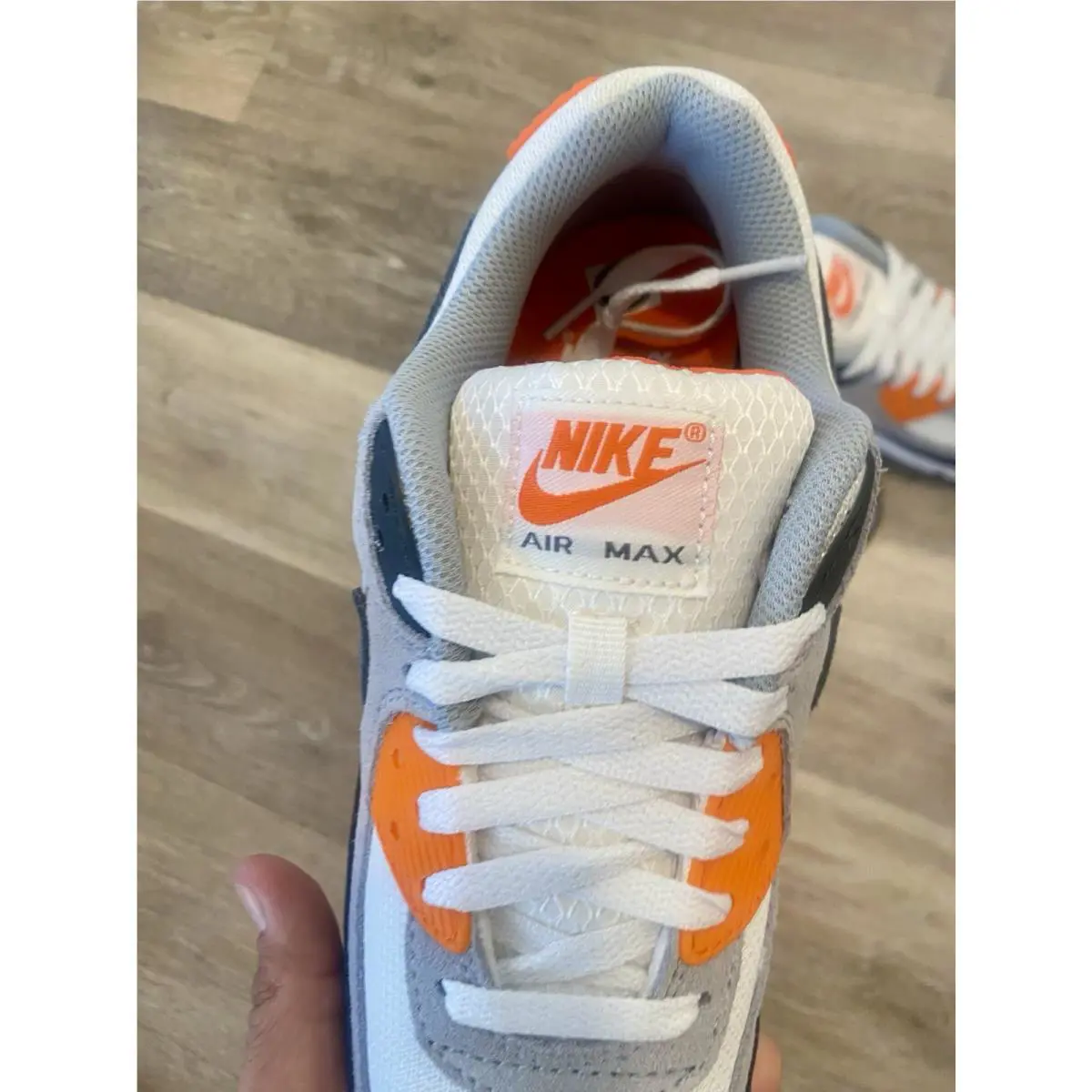 Nike shoes - Nike Air Max 90 - Air Max - DM0029-108 - White / Safety Orange / Dark Smoke Grey (UPC: 197600813915) 6