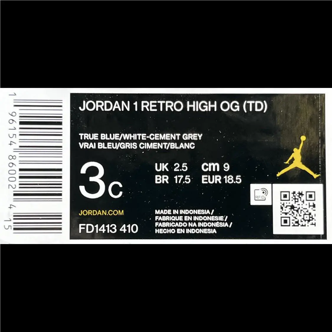 Nike shoes - Air Jordan 1 - Air - Blue (UPC: 196154860024) 3