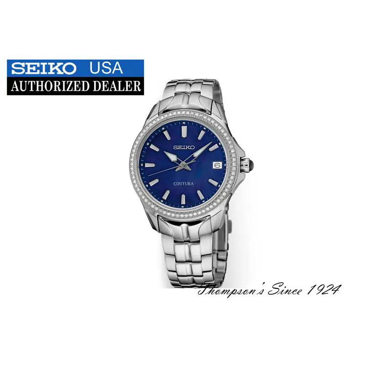 Seiko Coutura Dismond Collection SUR591 - Dial: Blue, Band: Silver, Bezel: Silver
