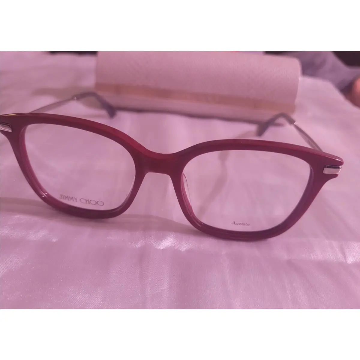 Jimmy Choo Designer Eyeglasses JC195 C9A Red/silver