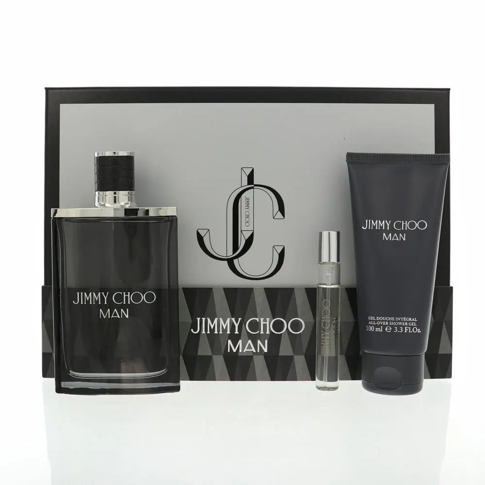 Jimmy Choo Man by Jimmy Choo Gift Set For Men 3 Piece Set For Men: 3.3 Oz Eau