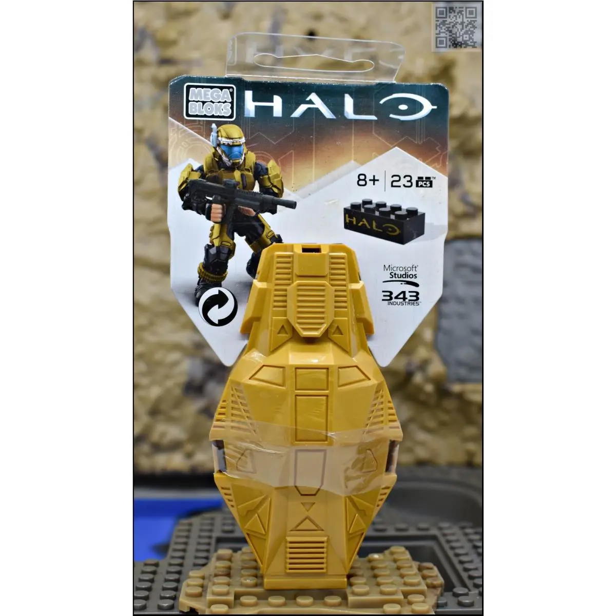 Halo Mega Bloks Unsc Gold Shark Padprint Odst Metallic Series Mini Figure DPP66