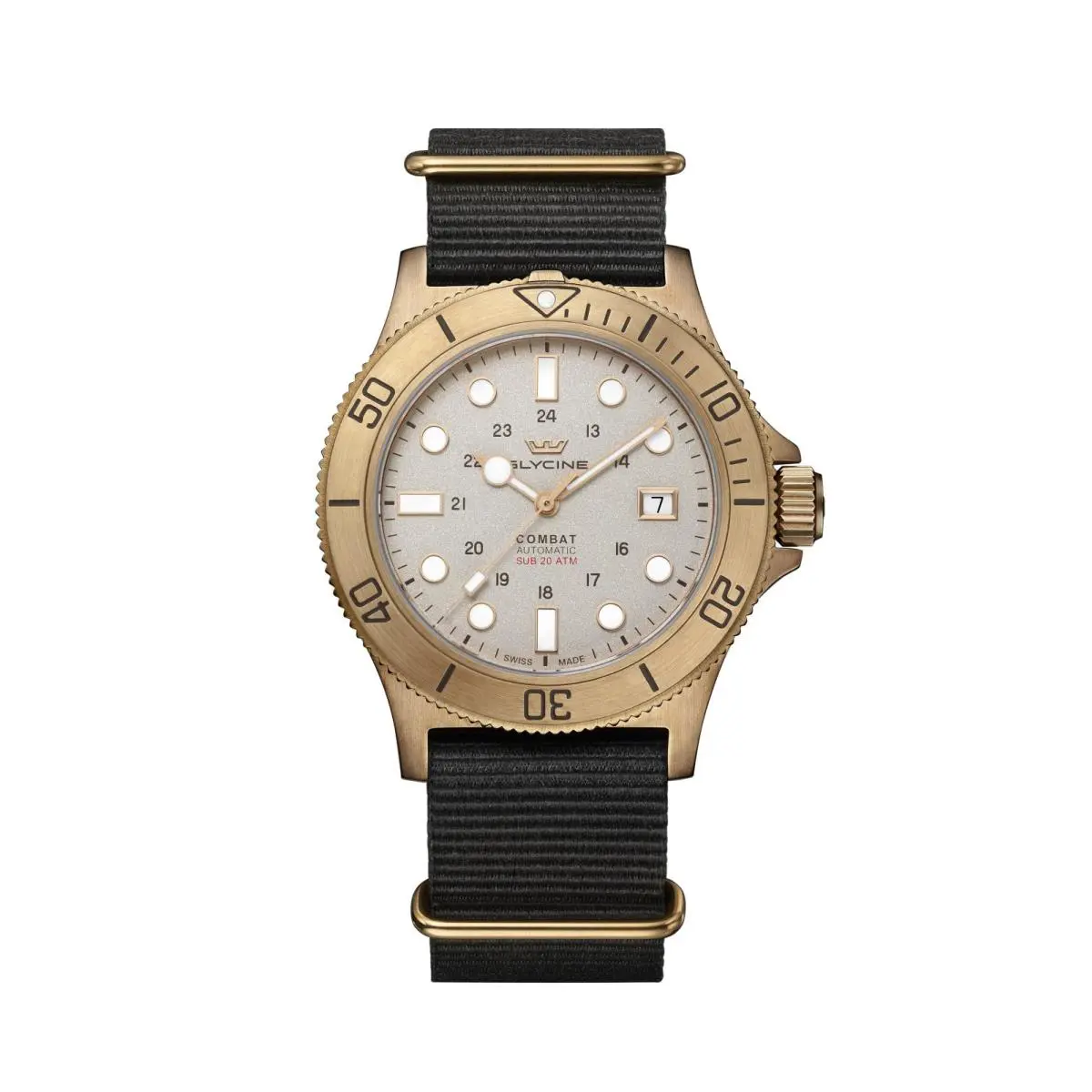 Glycine Men`s Combat Sub Bronze 42mm Automatic Watch GL0546