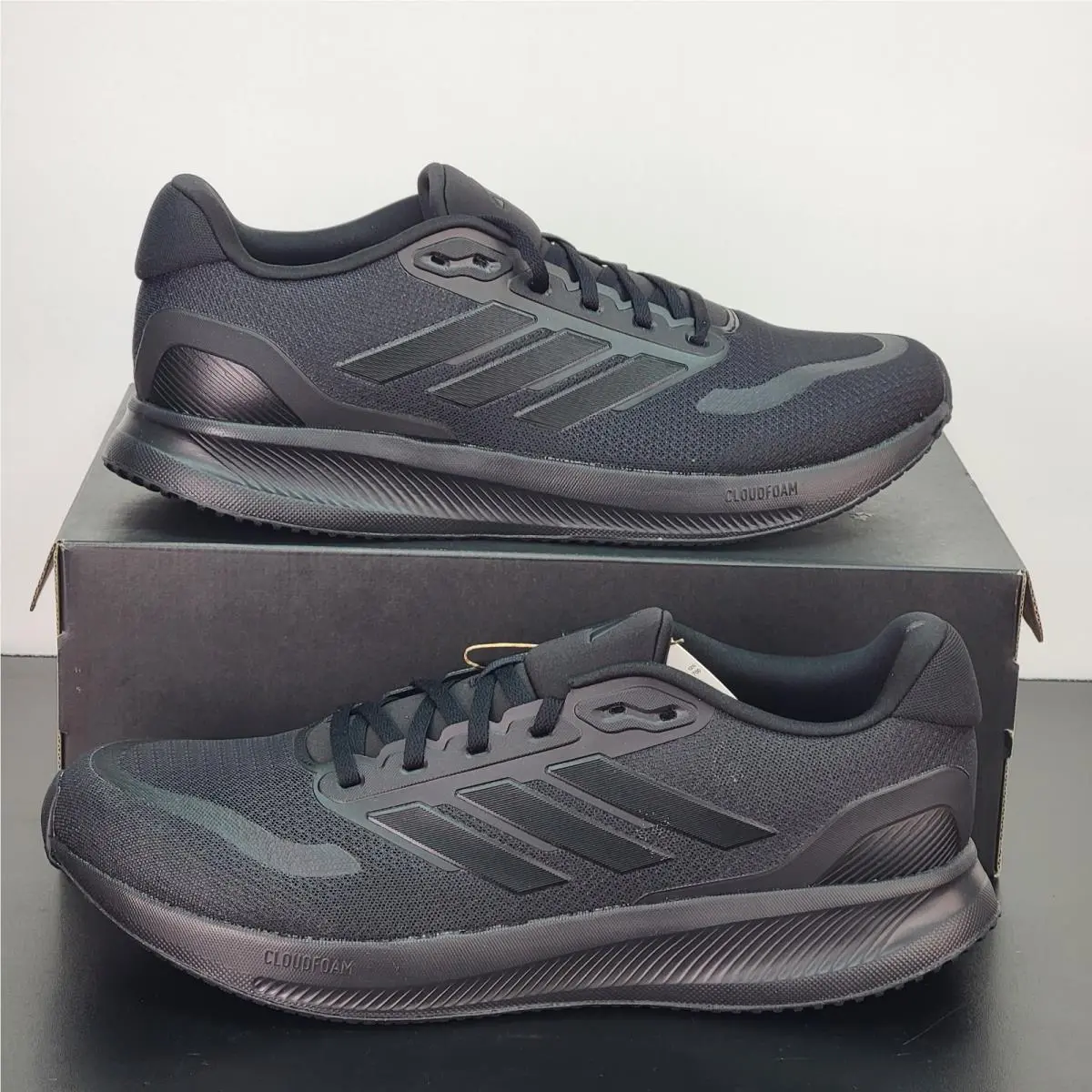 Adidas Runfalcon Men`s Size 13 Running Shoes Black Athletic Sneakers