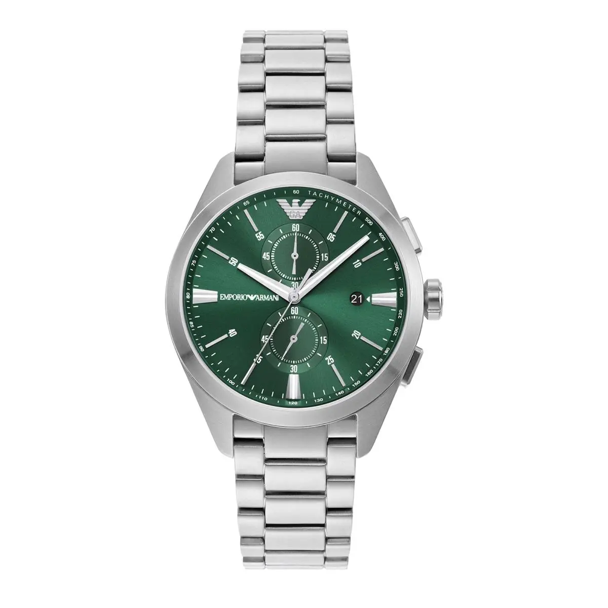 Emporio Armani Men`s Chronograph Stainless Steel Watch AR11480 Silver/green