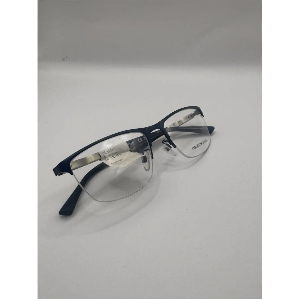 Emporio Armxani 1142 Semi -rimless 3018 - Blue 56 18-145 Eyeglasses Frame