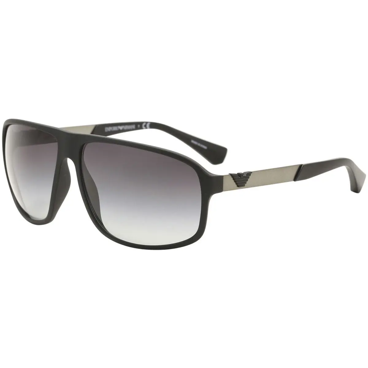 Emporio Armani Men`s EA4029 EA/4029 5063/8G Black Rubber Square Sunglasses 64mm
