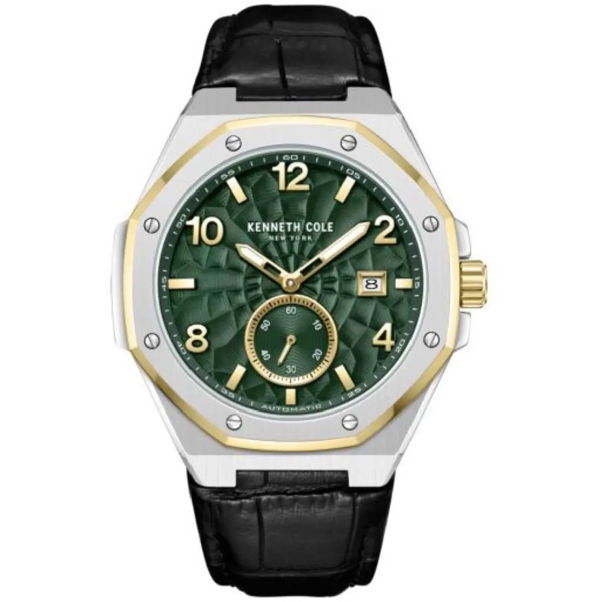 Kenneth Cole KCWGX0059003 Men`s York Automatic 42mm Leather Strap Watch