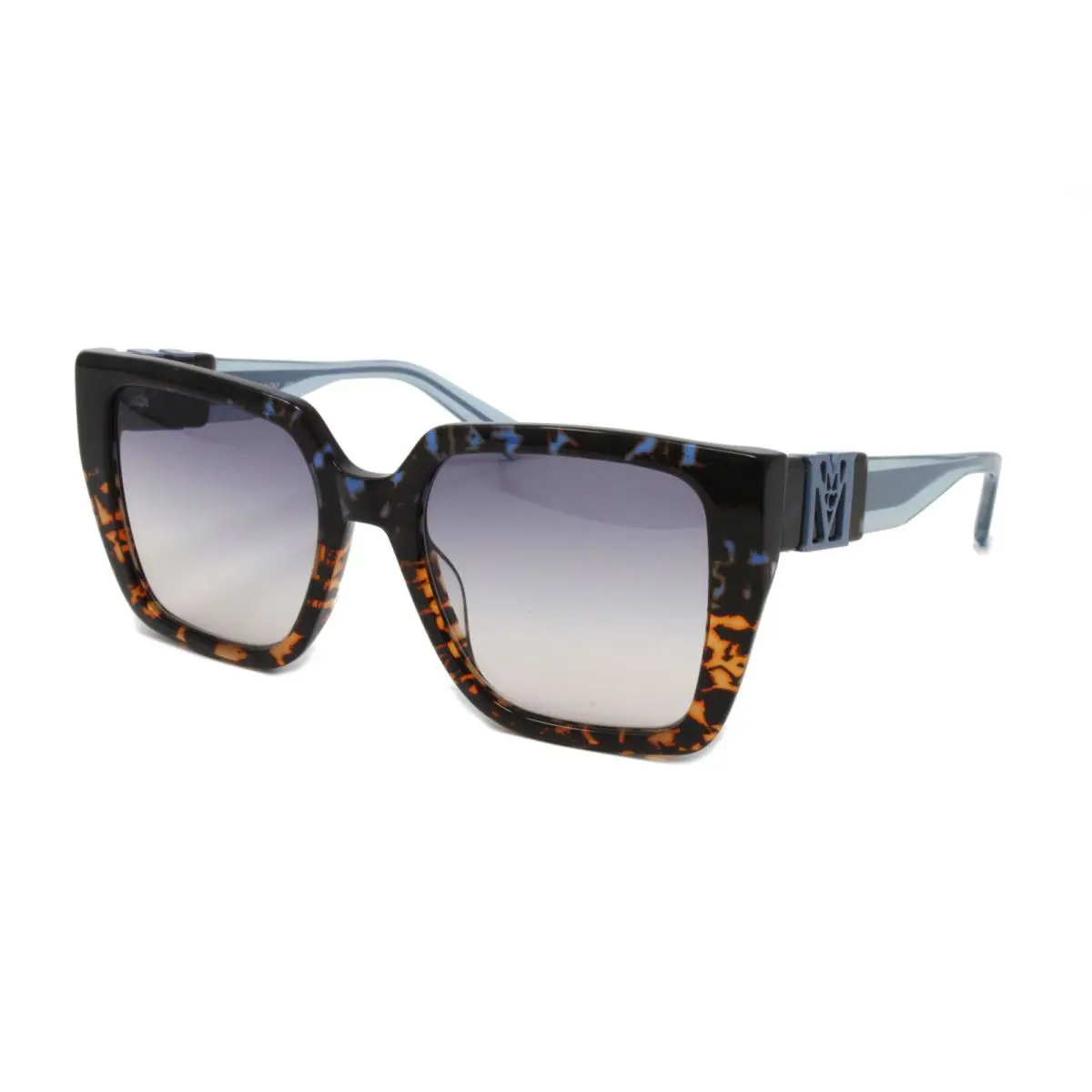 Mcm 723S 461 Blue Orange Tortoise 53mm Women`s Sunglasses Square Frame by MCM