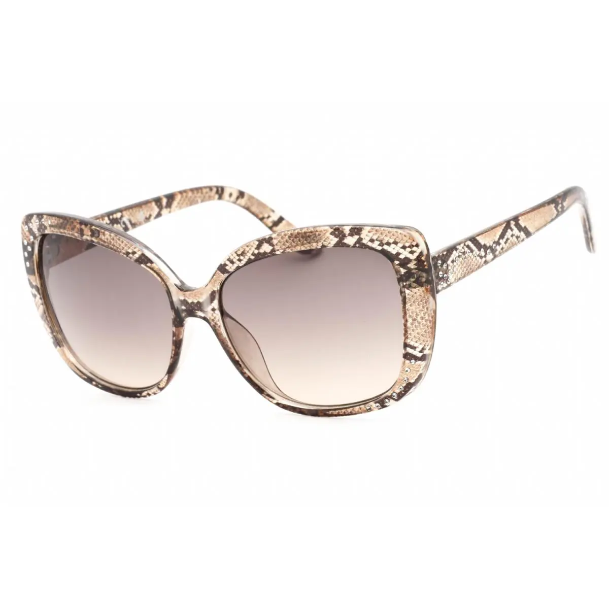 Guess Factory GF0383-45F Sunglasses 57mm - Frame: Shiny Light Brown, Lens: Gradient Brown