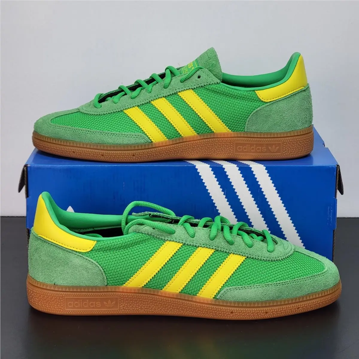 Handball Spezial Men`s Size 10 Athletic Shoes Green Footwear Sneakers by Adidas