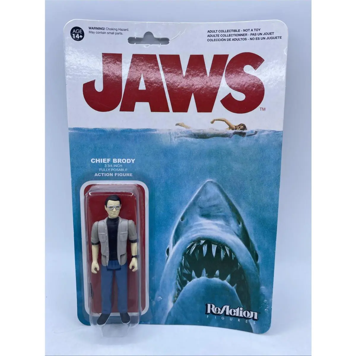 Funko Jaws Reaction Chief Martin Brody Action Figure Nip Minor Shelf Wear