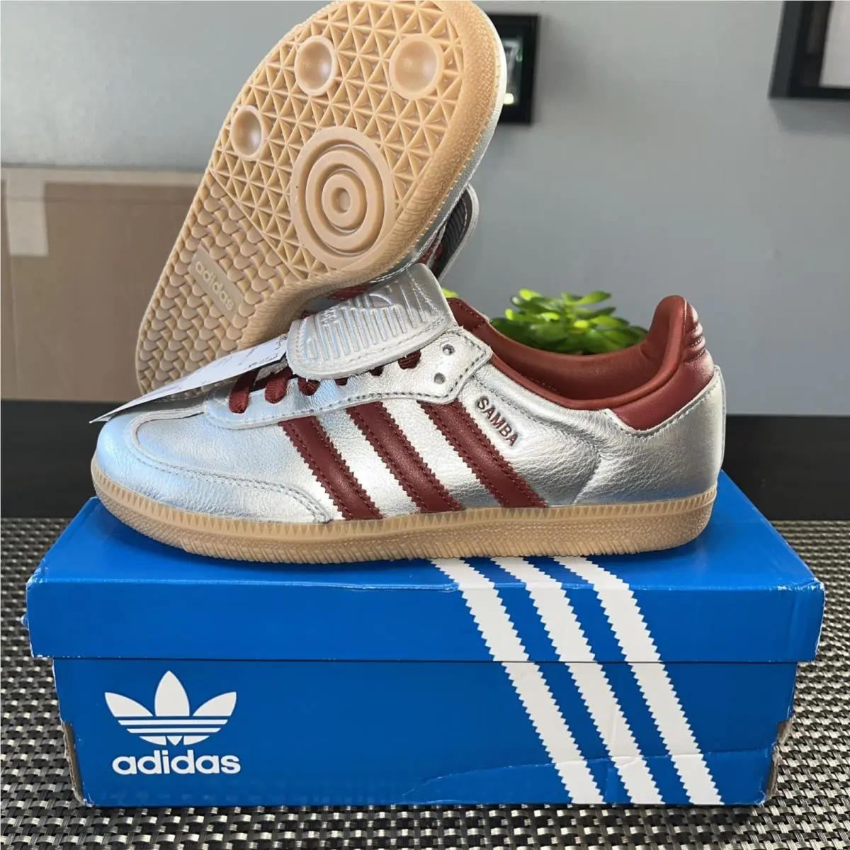 Samba LT Shoes Silver Ruby Gum JH5707 Women Size 5 by Adidas
