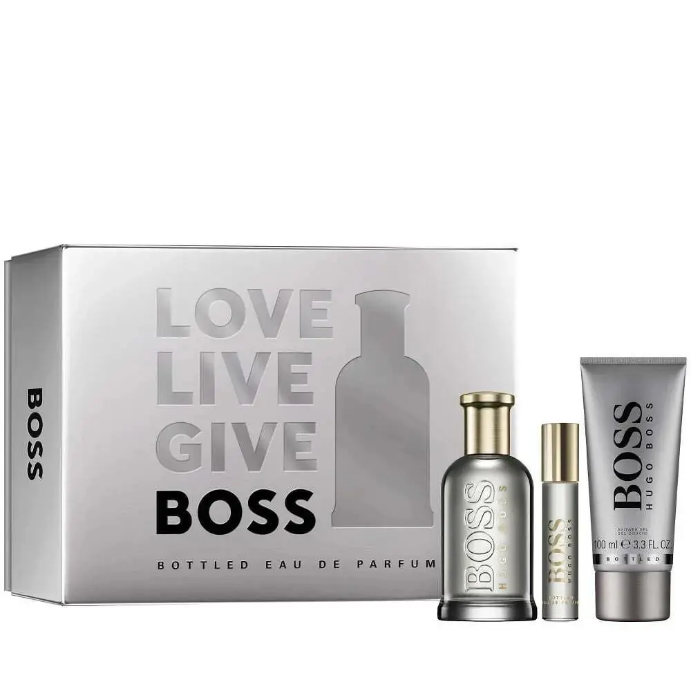 Hugo Boss Bottled Set: Edp 3.4 Oz + SG 3.4 Oz + Edp 0.33 Oz