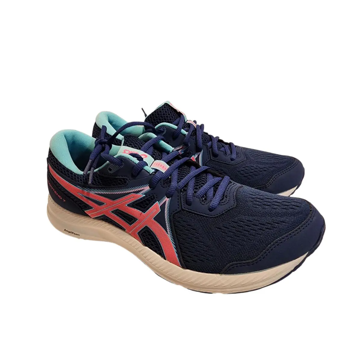 Asics Gel Contend 7 Womens Athletic Running Walking Shoes Size 11 Blue Pink - Blue