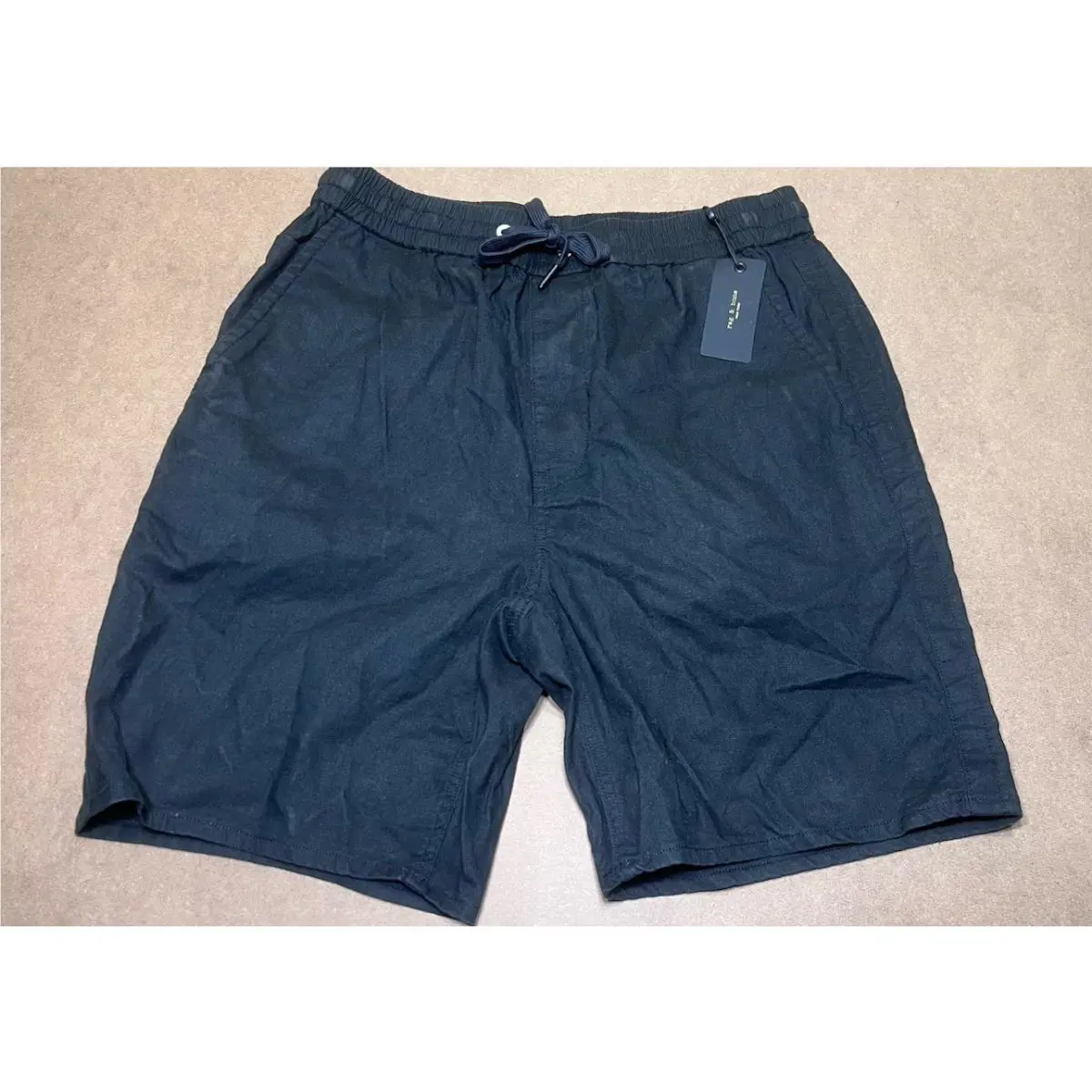 Rag Bone York Men`s Black Reed Shorts